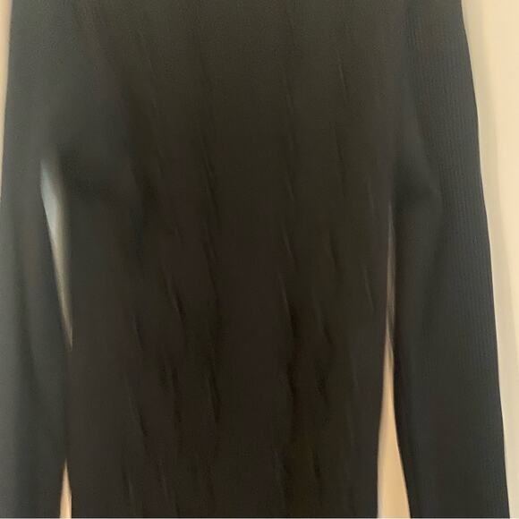 Zara Women’s Bodycon Ribbed Ruffle Trimmed High Neck Long Sleeve Ruffle Detail - Picture 7 of 8